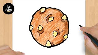 641 How to Draw a Cookie  Easy Drawing Tutorial [upl. by Sallyanne211]