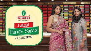 Latest Fancy Saree Collections at Pothys [upl. by Ritter699]