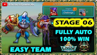 Limited Challenge Bloodlust stage 6 Best TeamLords mobile Grim Wolf stage 6 Fully Auto Team [upl. by Inalem756]