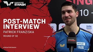 Patrick Franziska PostMatch Interview  Singapore Smash 2024 [upl. by Kepner]