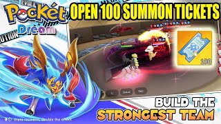 Pocket Dream M Gameplay  Open 100 Summon Tickets Pocket Storm [upl. by Flavio679]