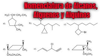 Nomenclatura De Alcanos Alquenos y Alquinos Taller resuelto [upl. by Sorodoeht150]