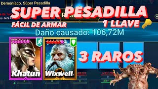 CLAN BOSS SEÑOR DEMONIACO muy FÁCIL con WIXWELL todas las dificultades  RAID Shadow Legends [upl. by Vania]