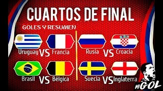 TODOS LOS GOLES CUARTOS DE FINAL RUSIA 2018  ALL GOALS FINAL QUARTERS RUSIA 2018 [upl. by Scheers520]