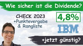 IBM Aktienanalyse 2023 Wie sicher ist die Dividende günstig bewertet [upl. by Nairbo]