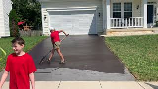 How to Sealcoat Like a PRO with the familysealcoating asphalt asphaltmaintenance [upl. by Daron]