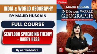 India amp World Geography By Majid Hussain  seafloor spreading theory  Harry Hess Aartee Mishra [upl. by Aymahs962]