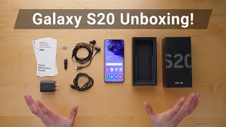 Galaxy S20 Unboxing  Whats Included [upl. by Maltzman]