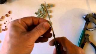 Cutting unglazed ceramic tesserae [upl. by Irina]