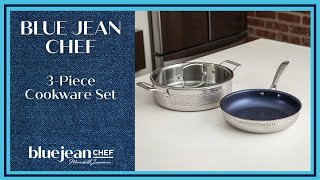 3Piece Hammered Clad Cookware Set  Blue Jean Chef [upl. by Ajax]