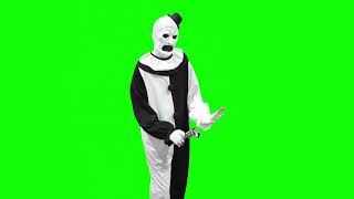 Art the Clown saying No meme and Running Away meme Green Screen [upl. by Marteena]