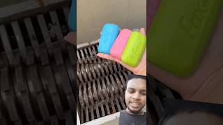 Crushing of soaf for shredded machine satisfying shredder soap soapcutting metalshredder yt [upl. by Aneeram473]