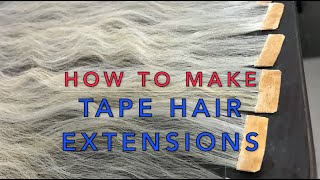 How To Make Tape Hair Extensions by Sewing Method DIY Tape Hair Как сделать ленточные волосы [upl. by Anitac]