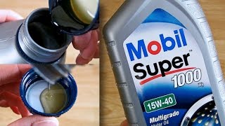 Mobil Super 1000 15w40 multigrade x1 original oil show [upl. by Allerie22]