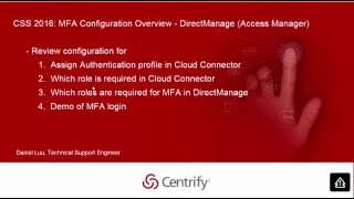 Centrify Server Suite 2016 MFA Configuration Overview  DirectManage [upl. by Marchal]