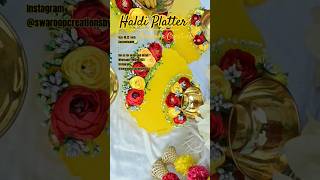 Haldi Platter 💛  Haldi platter for wedding  Twinkit ki shadi  Swaroop Creations  Resin Platter [upl. by Publea]