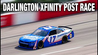 DARLINGTON XFINITY POST RACE  Opening Chaos JGR Supremacy Spins [upl. by Garibull227]