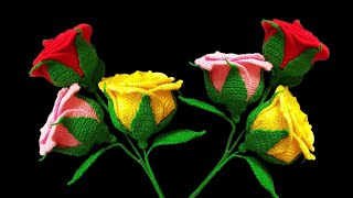 Rose flower  crochet Roses part4 sepal tutorial [upl. by Nylatsirhc]