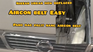 Nissan urban pano mag palit aircon belt [upl. by Glaab]