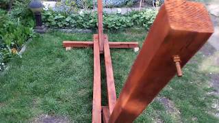 Stojak na hamak z drewna DIY i lakierobejca pistoletem Wood hammock stand [upl. by Campman]