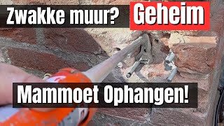 Muur te zwak Geheime truc om aan alle zwakke muren een mammoet op te hangen [upl. by Orren170]