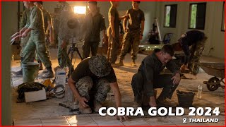 Cobra Gold 24 ไซต์ 5 สร้างอาคารอเนกประสงค์ โรงเรียนบ้านประแกต  Ban Prakaet School [upl. by Lilithe]