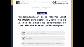 CharlaquotImplementación de la Reforma Legal No 10381quot [upl. by Cresida]