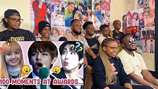 Africans show their friends Newbies 100 ICONIC Moments at KPOP Award Ceremonies [upl. by Nove35]