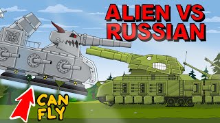 Smart tactics against super technology  Soviet Ratte fights the Alien Monster [upl. by Diann398]