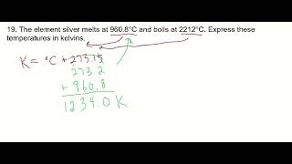 19  Converting Celsius to Kelvin [upl. by Winna323]