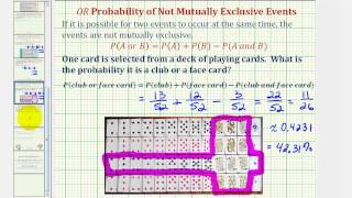 Ex Probability of Events that are NOT Mutually Exclusive Events [upl. by Stephan489]