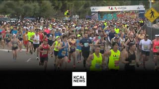 Preparations continue as runners prepare to hit pavement for LA Marathon [upl. by Boland]