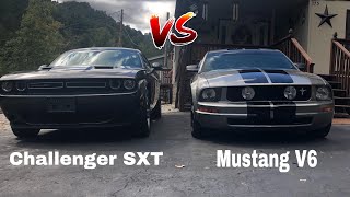 Challenger SXT vs Mustang V6 [upl. by Ynahpit887]