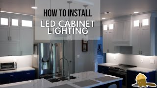 How to Install LED Under and Above Cabinet Lighting Hooked to a Wall Dimmer Switch [upl. by Ahsinoj]