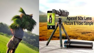 Apexel 60x Telephoto zoom lens review bangla [upl. by Nuavahs]