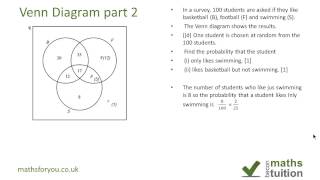 iGCSE Pure Maths Venn Diagram Part 2 [upl. by Waechter724]