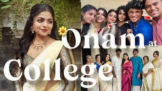 College Onam vlog🪷🌼  Hansika Krishna [upl. by Delora]