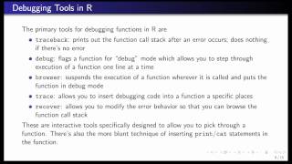 Debugging Tools in R [upl. by Barnabe]