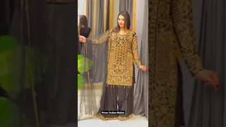 Unique sharara dress design 2024 for weddingpartywear sharara suit design for girls viral shorts [upl. by Eynobe]