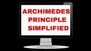 CONCEPT IN ARCHIMEDES PRINCIPLE [upl. by Yemirej]