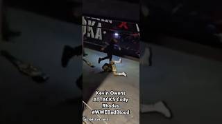 KEVIN OWENS ATTACKS CODY RHODES AFTER WWE BAD BLOOD SHOCKING 😱 WWEBadBlood BadBlood WWE [upl. by Duck683]