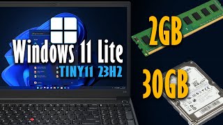 Windows 11 Lite for Unsupported PC  Tiny 11 23H2 [upl. by Rovelli]