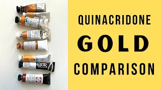 Quinacridone Gold one of the most beautiful colors in a watercolor palette Swatches amp Comparison [upl. by Wershba]