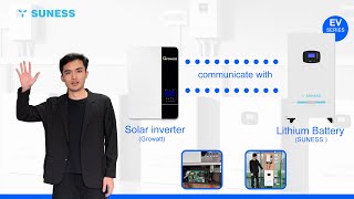 How does Suness lithium battery communicate with Growatt solar inverter  growatt [upl. by Emmerie193]