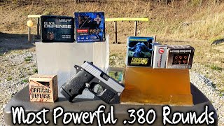 The Most Powerful 380acp Ammo You Can Buy  Ballistic Gel Test [upl. by Maria709]