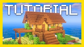 Cómo hacer una CASA de MADERA en MINECRAFT 🏡 FÁCIL y RÁPIDA [upl. by Akiem]