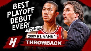 20 YrOLD Derrick Rose GREATEST Playoff DEBUT EVER Full Game 1 Highlights vs Celtics 2009  36 Pts [upl. by Atiuqihc]