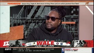 ESPN FIRST TAKE  Wale react to Redskins Drafted QB Dwayne Haskins 15th overall in 2019 Draft [upl. by Atsirt]