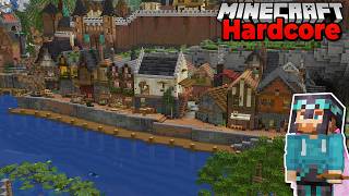 Transforming my Minecraft City Harbor in Hardcore 121 Survival [upl. by Amlas]