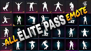 FREE FIRE ALL ELITE PASS EMOTE  FREE FIRE SEASON 1 TO 55 ALL ELITE PASS EMOTE  ELITE PASS EMOTE [upl. by Peterson420]